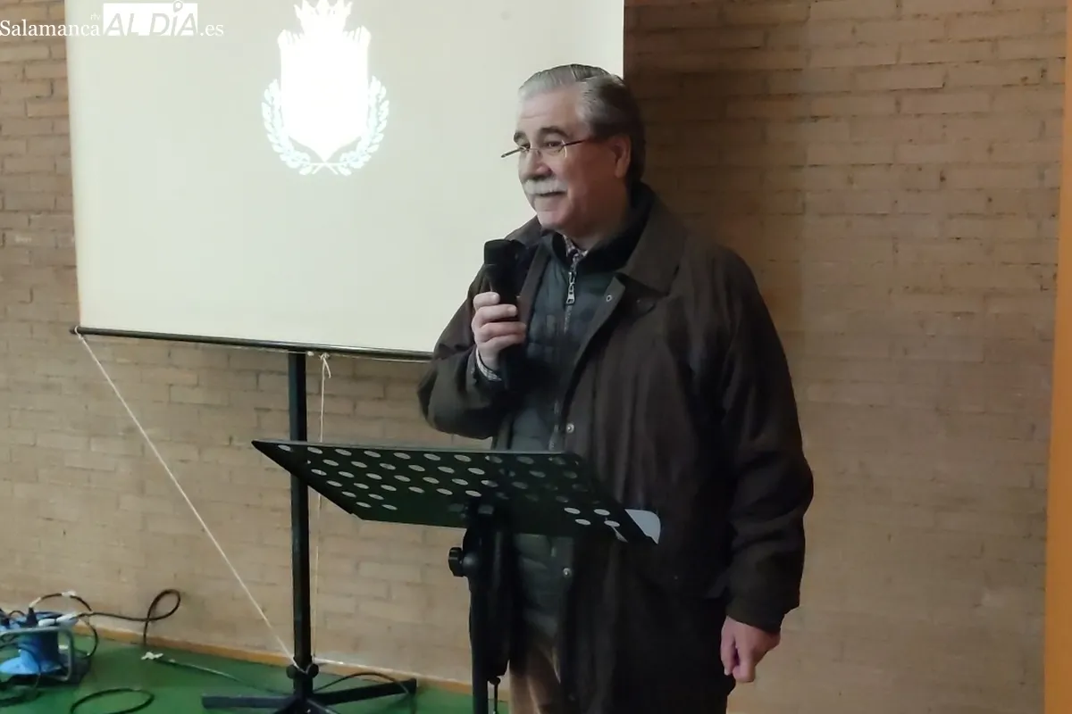 José Antonio Pérez Blanco durante su intervención en la XVI Feria Agroalimentaria de Vitigudino / CORRAL