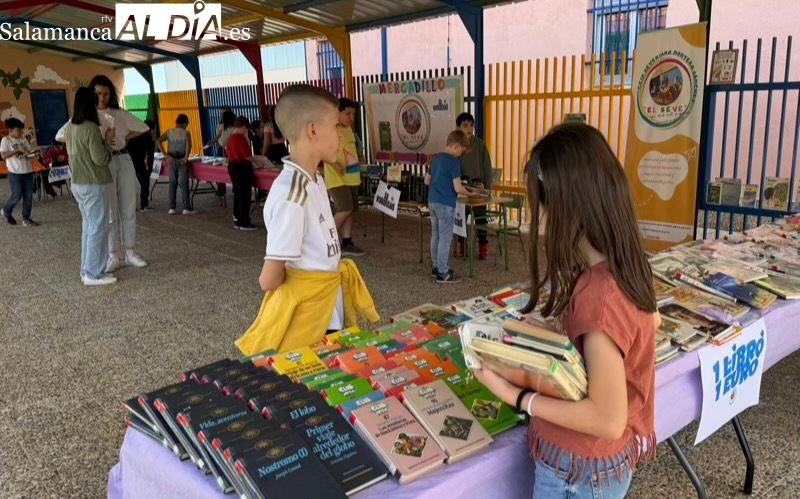 Gran ambiente en el Mercado de Libros del CEIP Severiano Montero