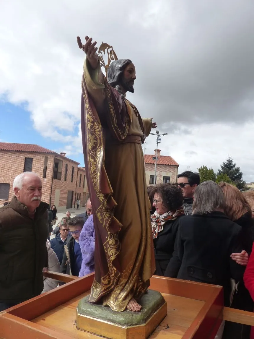 Procesión del Encuentro en Villoria. Fotos Pilar Corredera