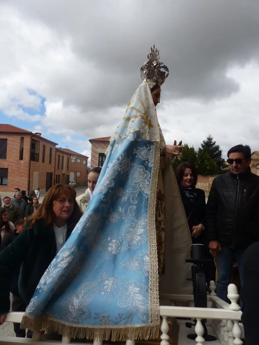 Procesión del Encuentro en Villoria. Fotos Pilar Corredera