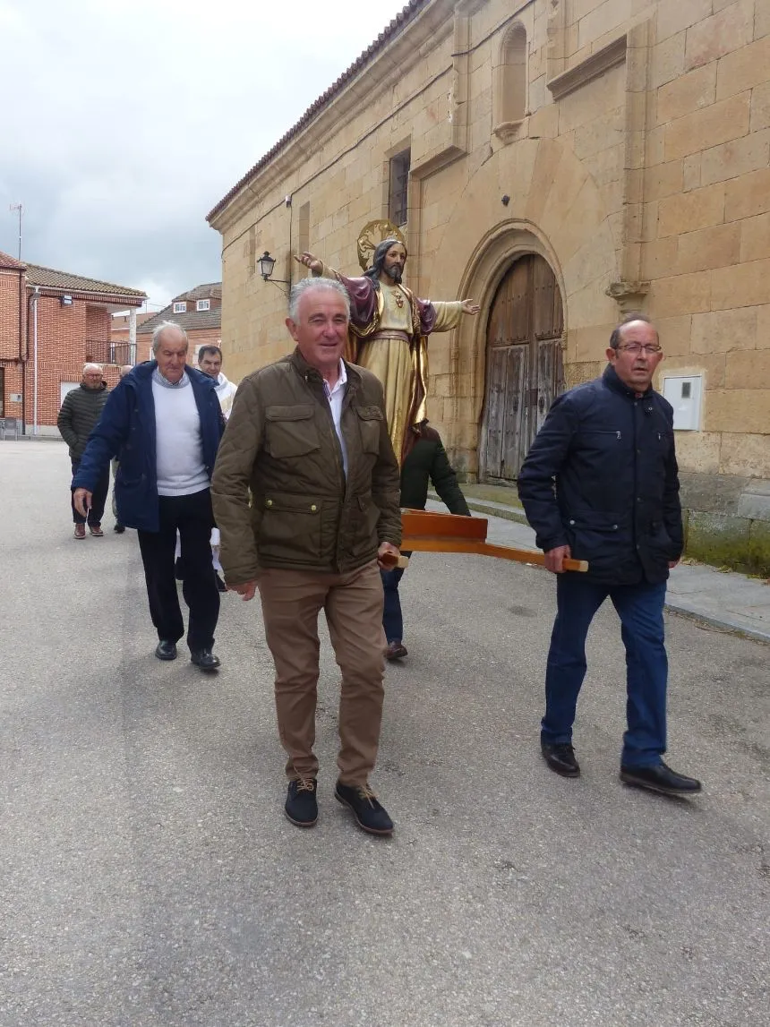 Procesión del Encuentro en Villoria. Fotos Pilar Corredera