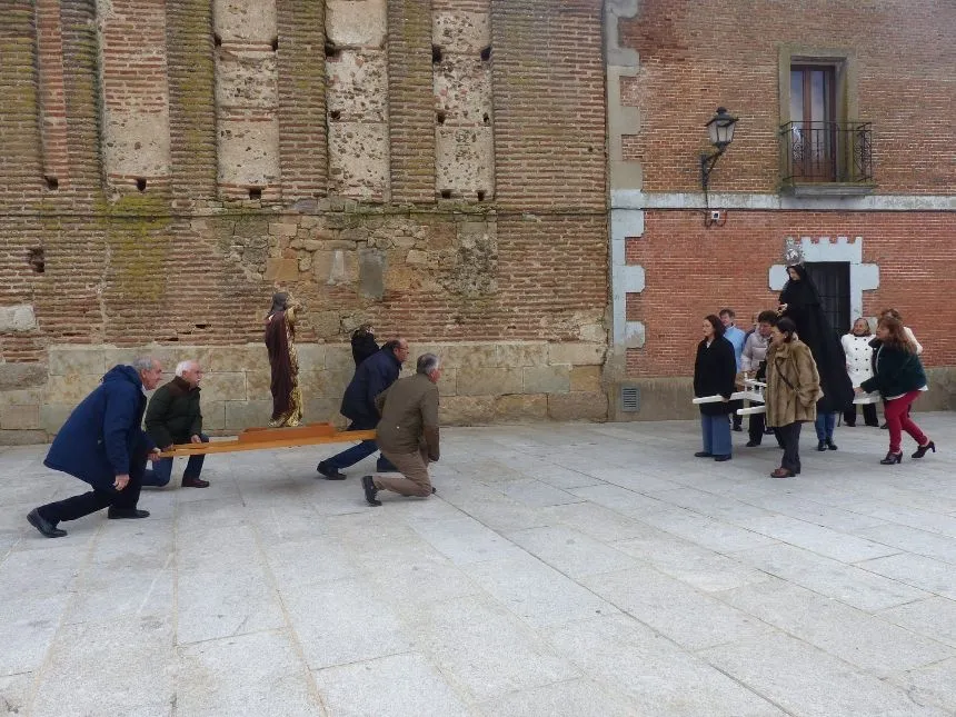 Procesión del Encuentro en Villoria. Fotos Pilar Corredera
