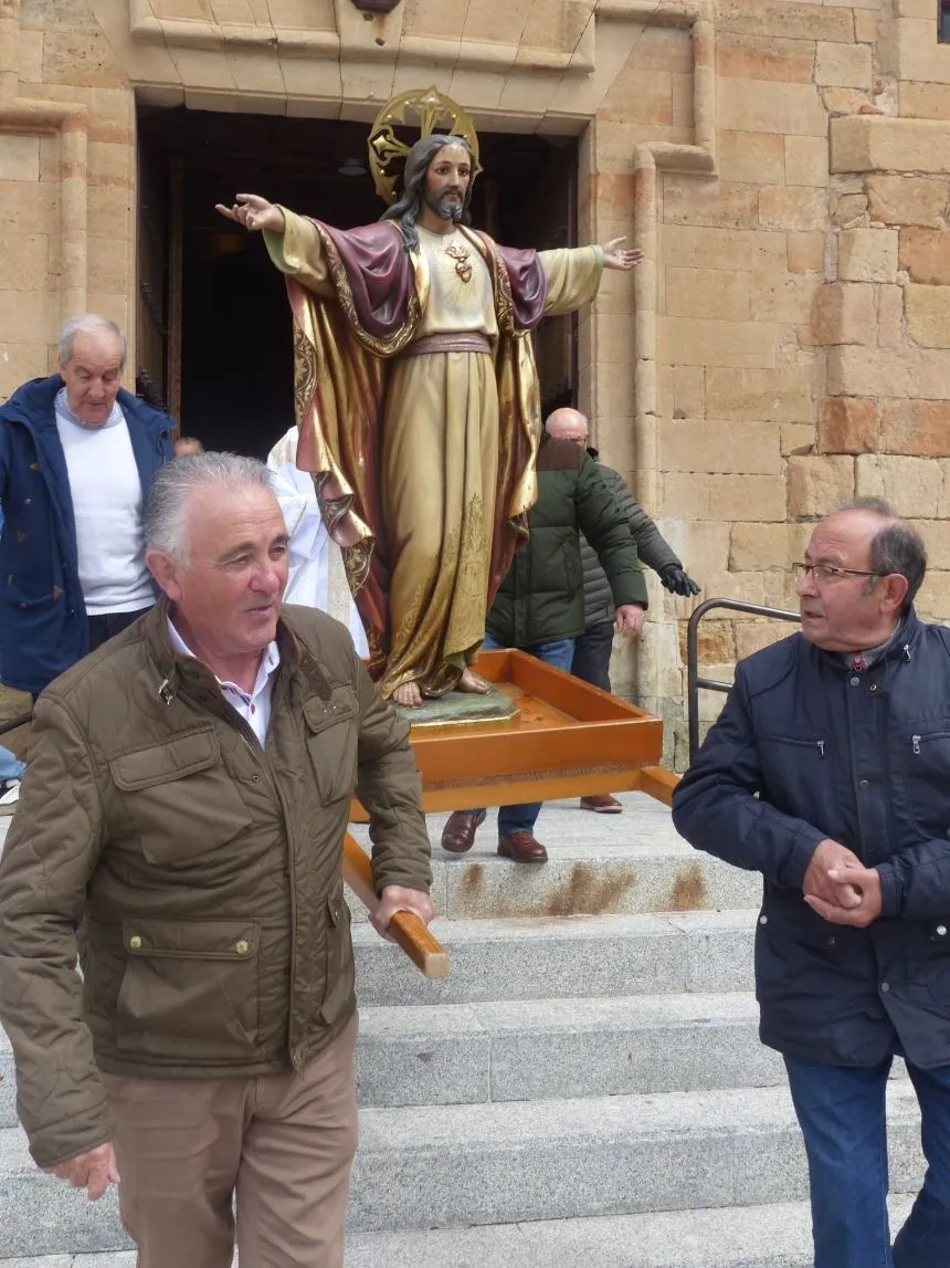 Procesión del Encuentro en Villoria. Fotos Pilar Corredera