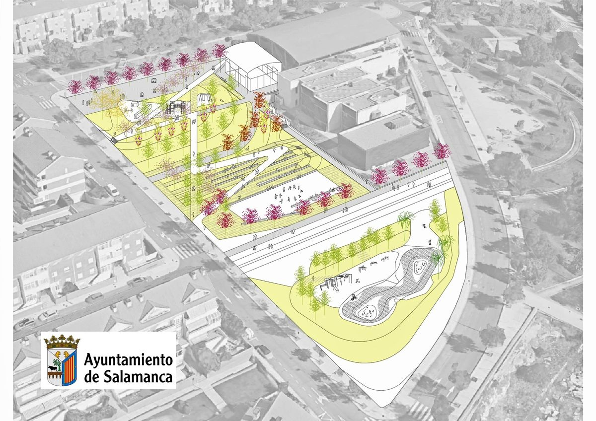 Nueva plaza en el barrio salmantino de Vistahermosa