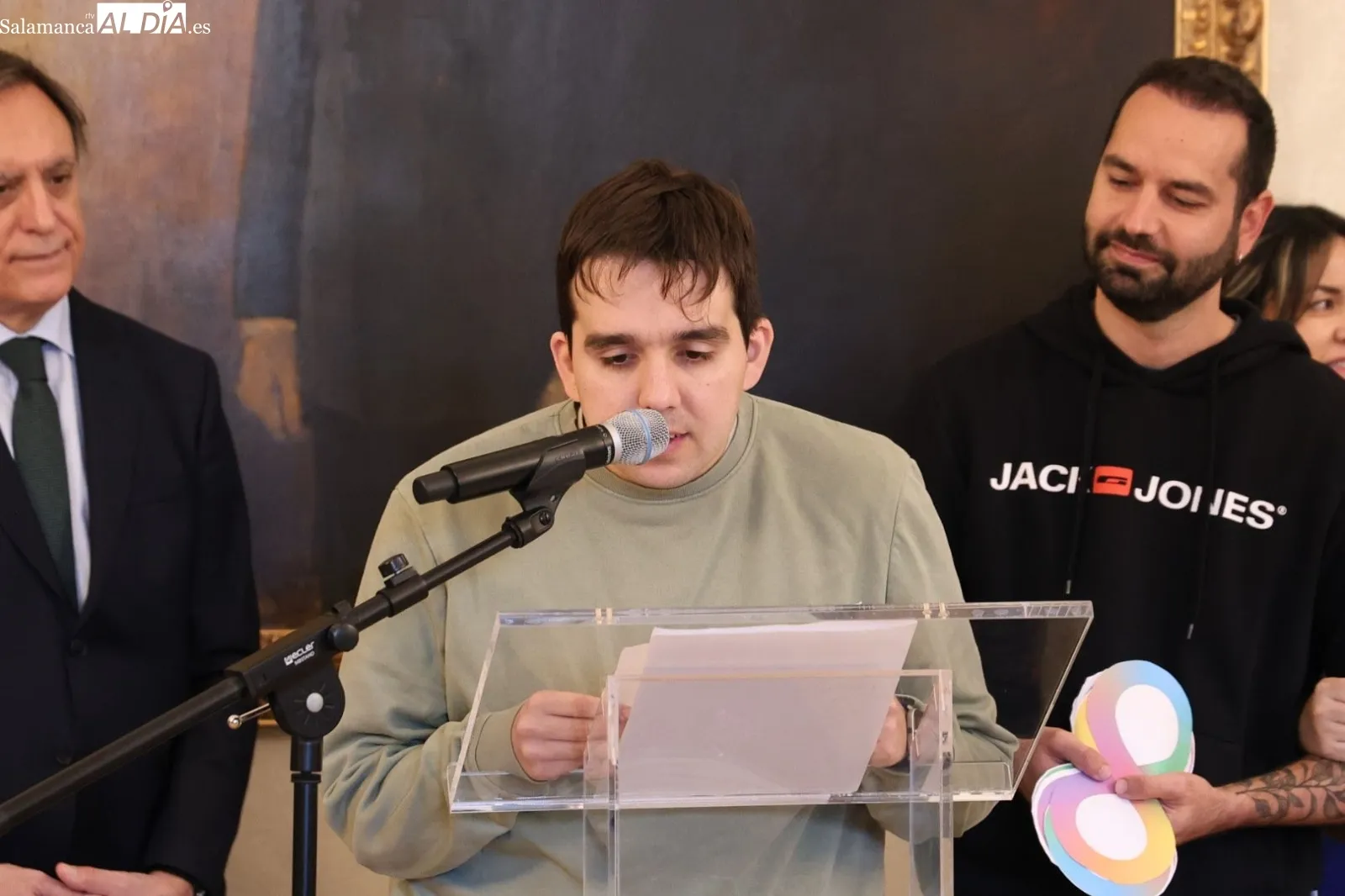 Recepción municipal a  Ariadna, AIPA, Asperger Salamanca y Fundaneed. Foto de David Sañudo