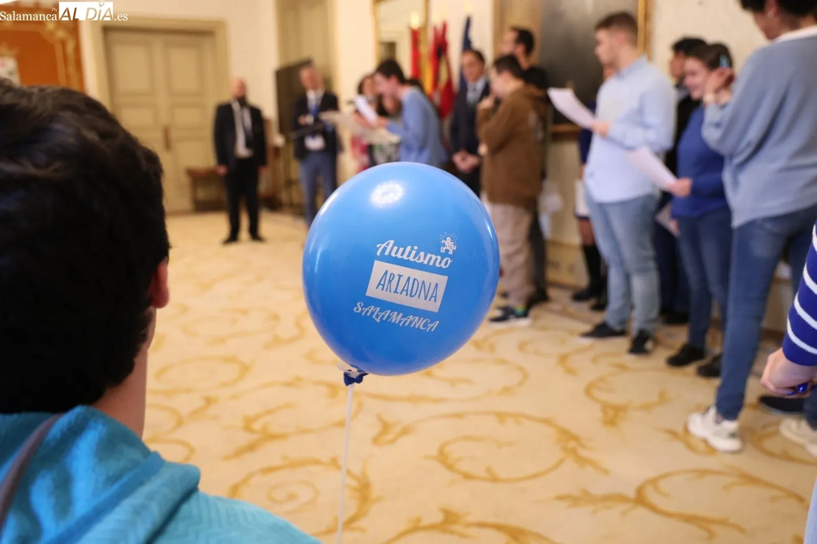 Recepción municipal a  Ariadna, AIPA, Asperger Salamanca y Fundaneed. Foto de David Sañudo