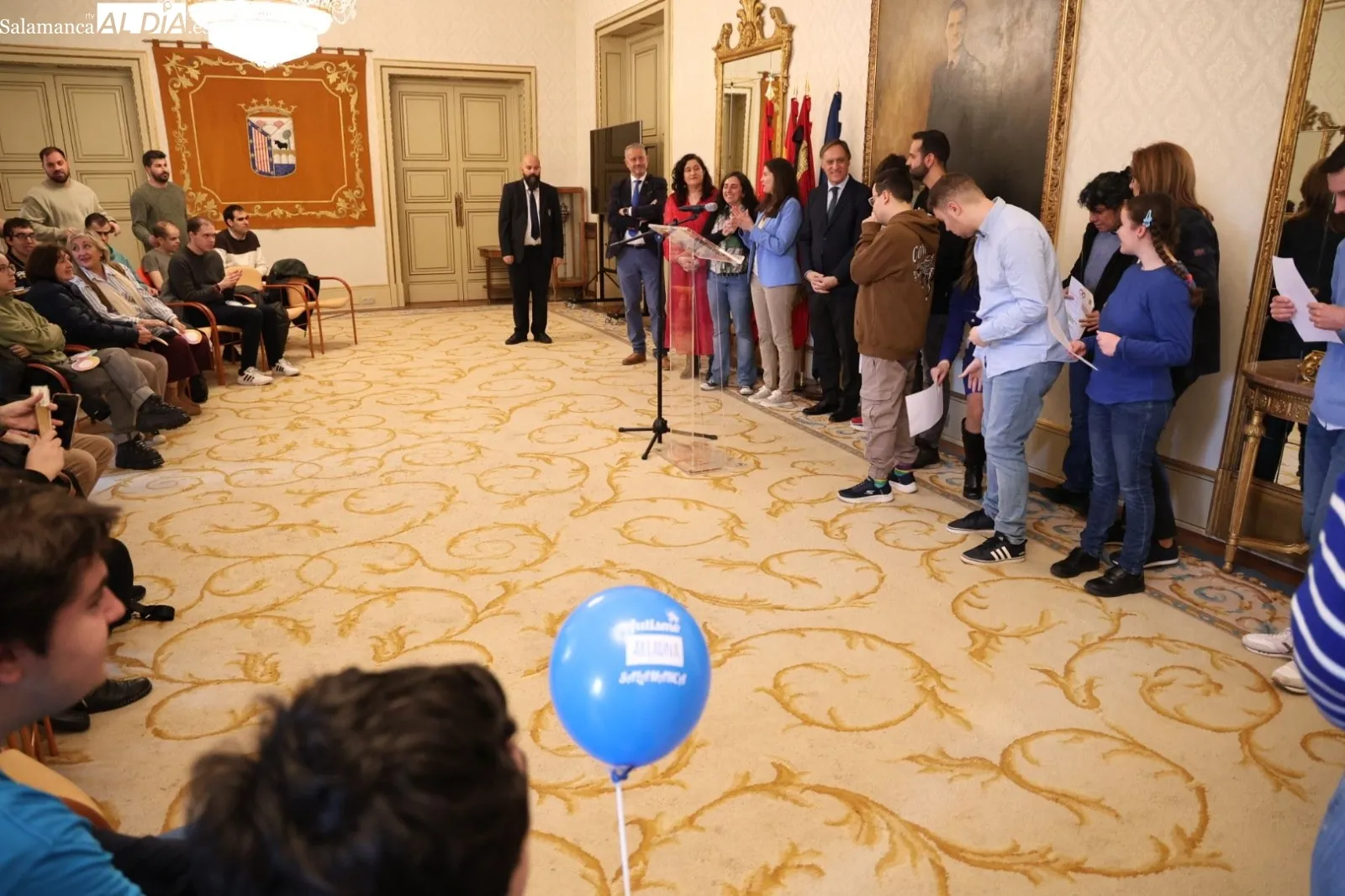Recepción municipal a  Ariadna, AIPA, Asperger Salamanca y Fundaneed. Foto de David Sañudo