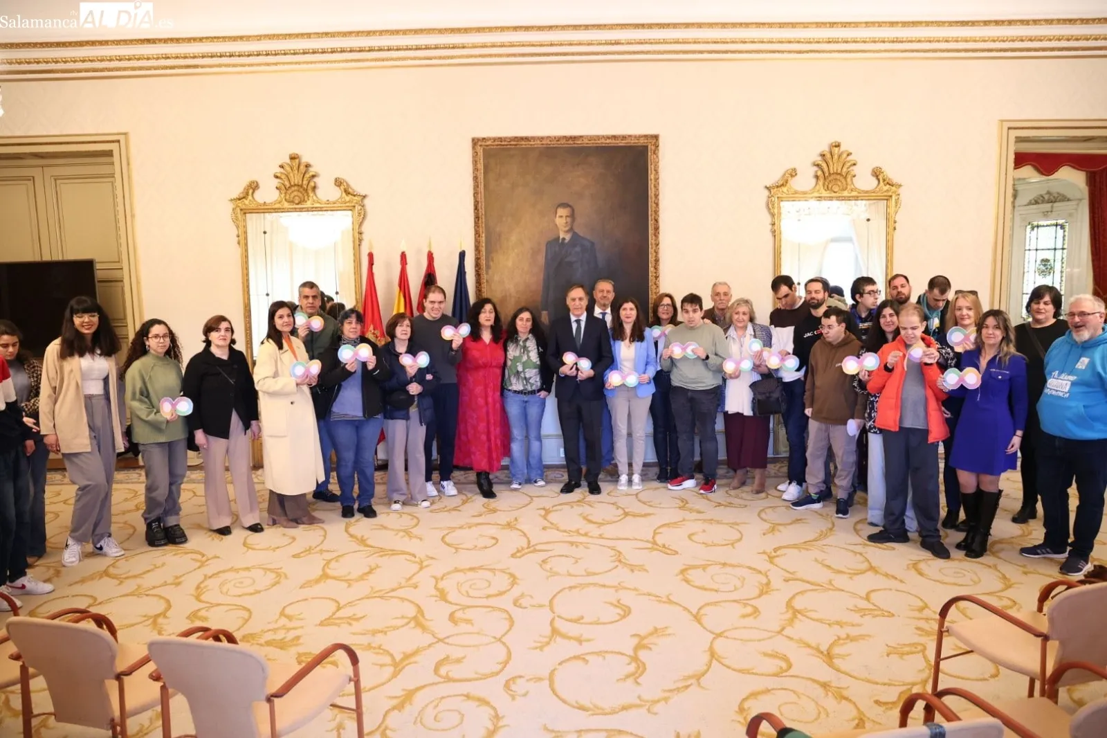 Recepción municipal a  Ariadna, AIPA, Asperger Salamanca y Fundaneed. Foto de David Sañudo