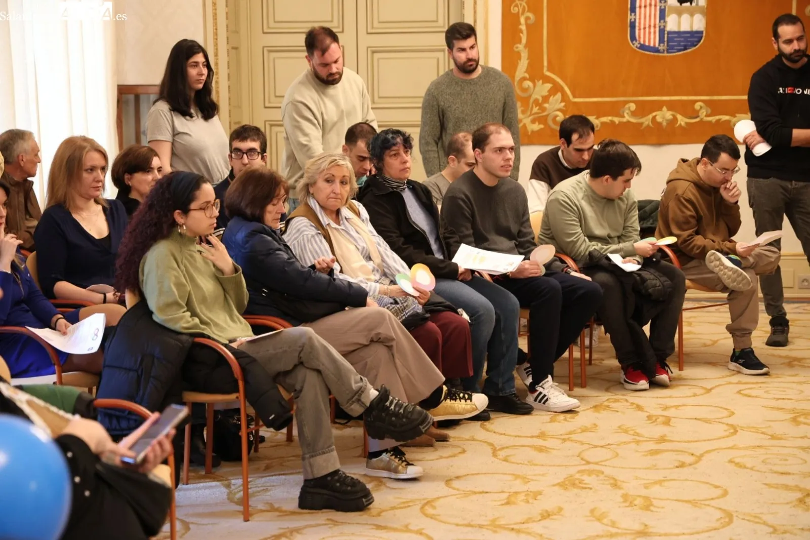 Recepción municipal a  Ariadna, AIPA, Asperger Salamanca y Fundaneed. Foto de David Sañudo