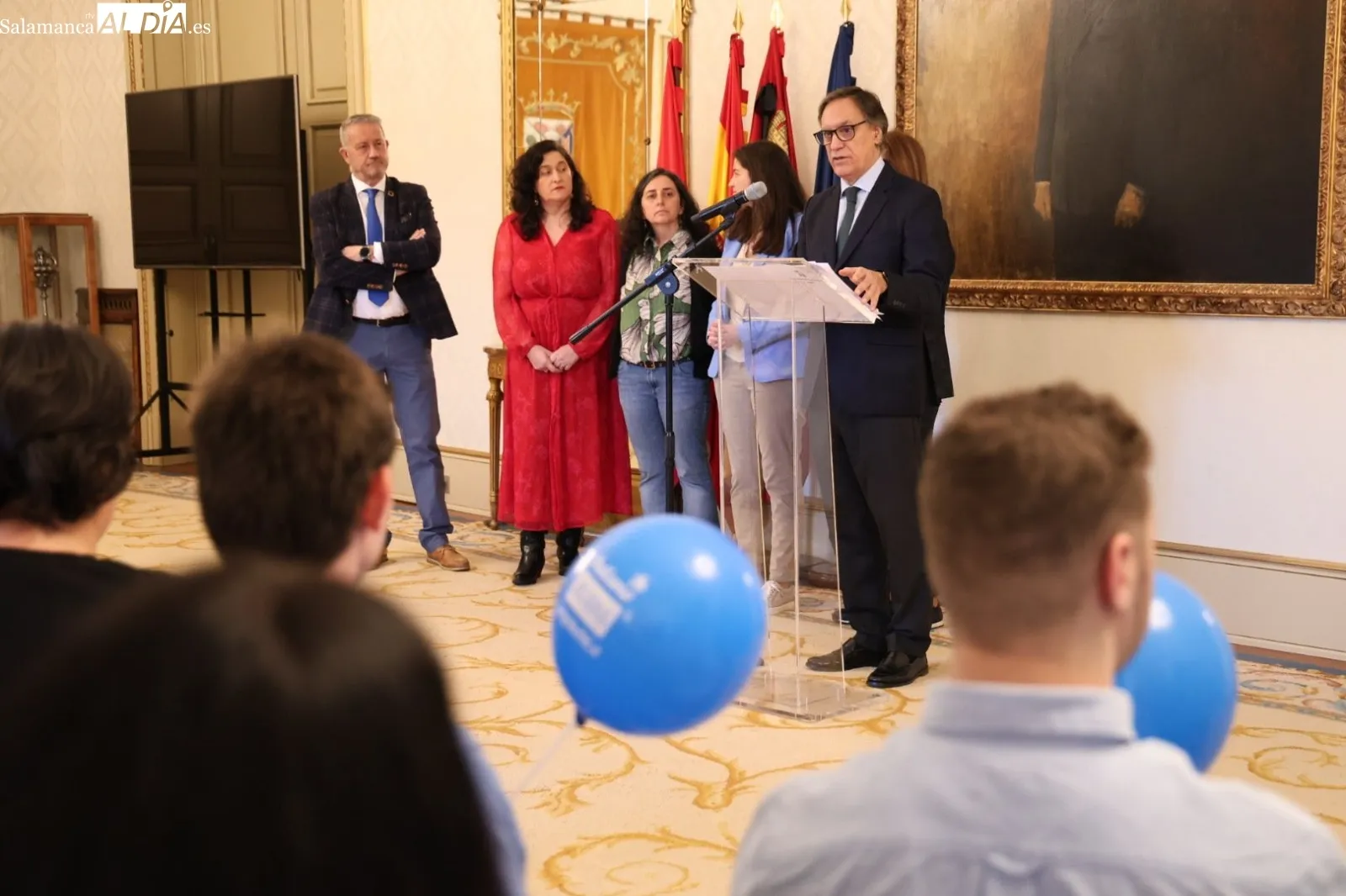 Recepción municipal a  Ariadna, AIPA, Asperger Salamanca y Fundaneed. Foto de David Sañudo