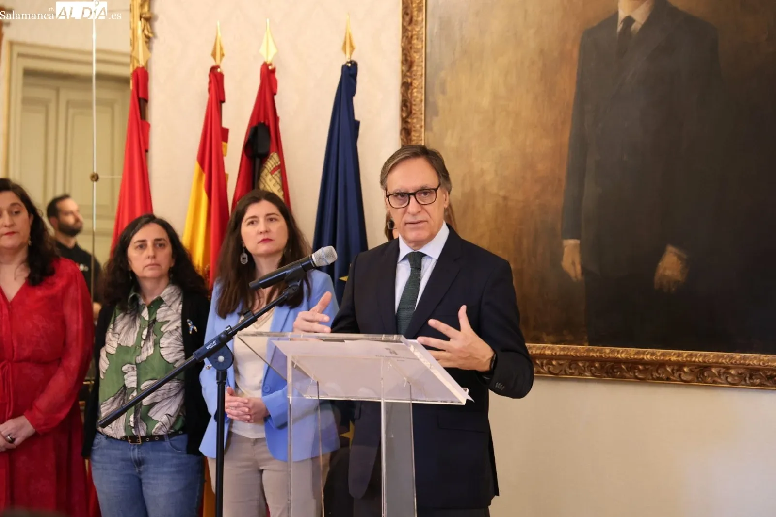 Recepción municipal a  Ariadna, AIPA, Asperger Salamanca y Fundaneed. Foto de David Sañudo