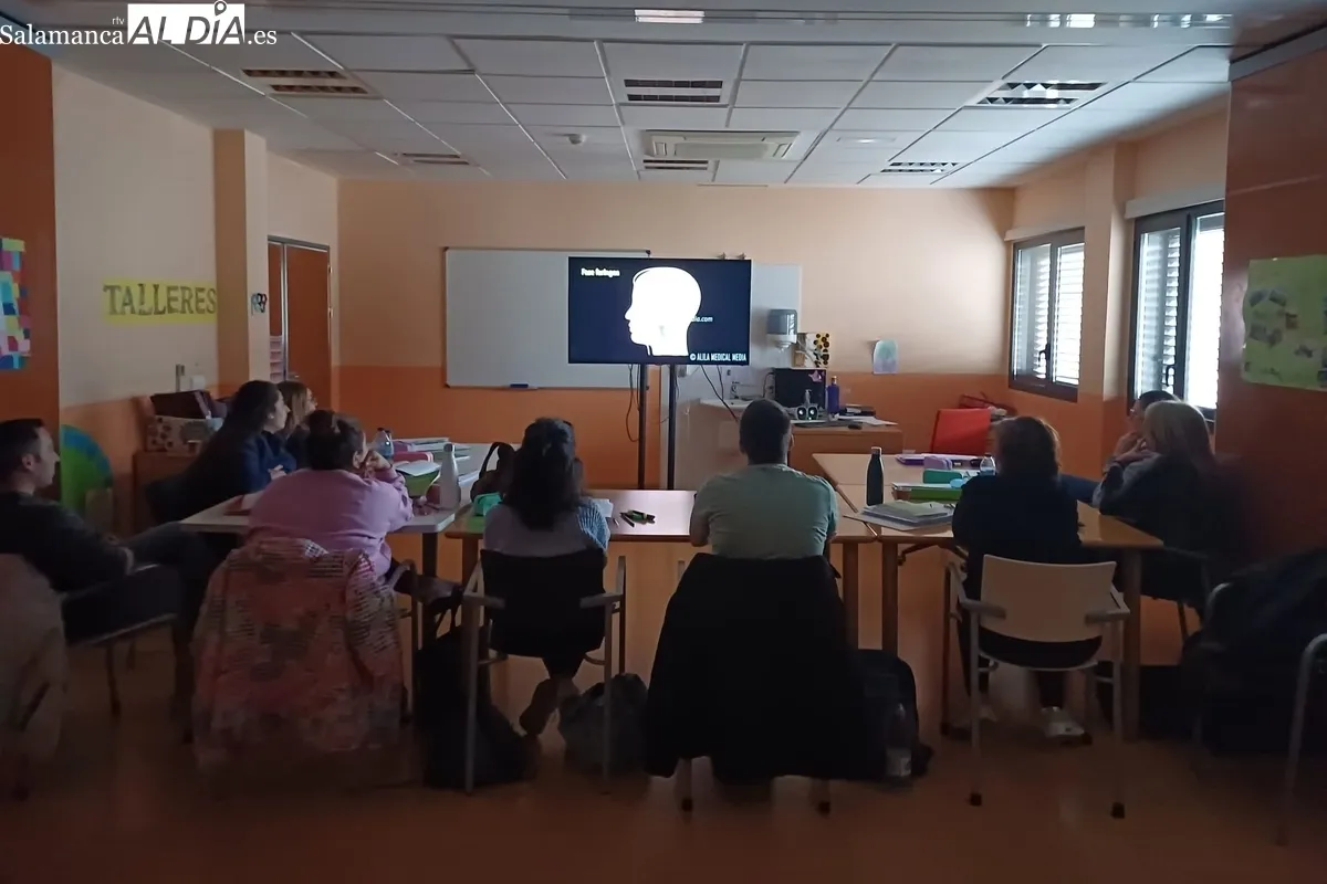 Participantes en el taller de empleo que organiza Asprodes en Vitigudino