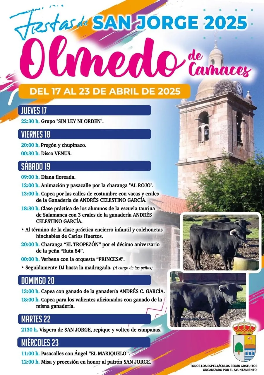 Foto 3 - Olmedo de Camaces se prepara para celebrar sus Fiestas de San Jorge con un amplio programa taurino y musical
