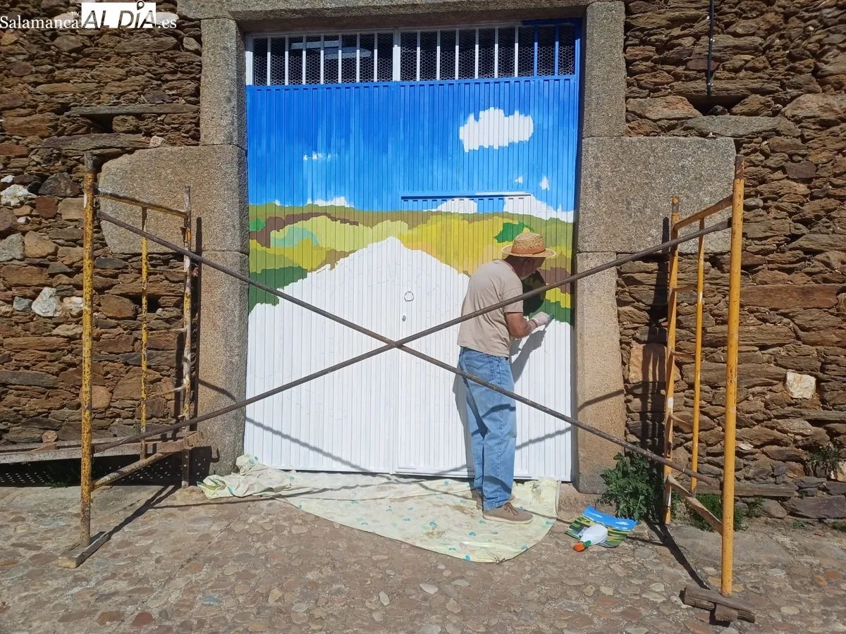 Algunos de los participantes en este II Certamen de Murales de Hinojosa de Duero