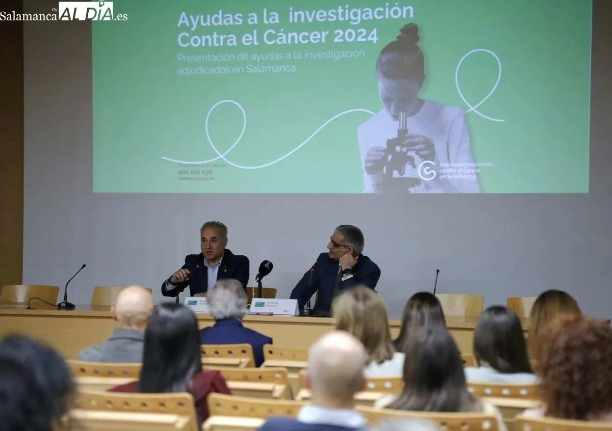 Acto en el CIC de Salamanca con motivo de la entrega de ayudas a la investigación de la Asociación Española Contra el Cáncer en Salamanca. Foto de David Domínguez