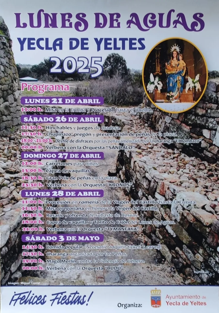 Foto 2 - Yecla de Yeltes tiene todo dispuesto para celebrar sus tradicionales fiestas del Lunes de Aguas con un amplio programa de actividades 