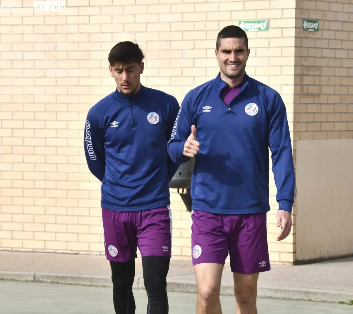 Entrenamiento del Salamanca UDS, este lunes, en las Pistas del Helmántico 