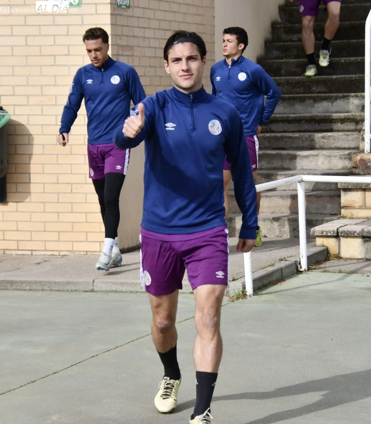 Entrenamiento del Salamanca UDS, este lunes, en las Pistas del Helmántico 
