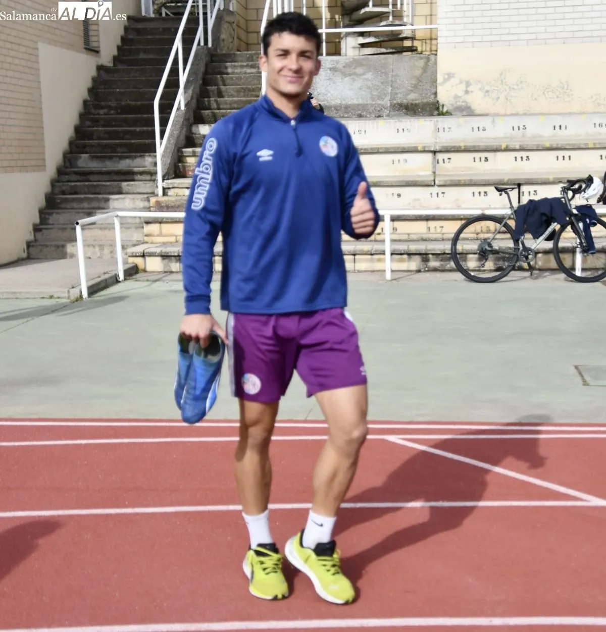Entrenamiento del Salamanca UDS, este lunes, en las Pistas del Helmántico 