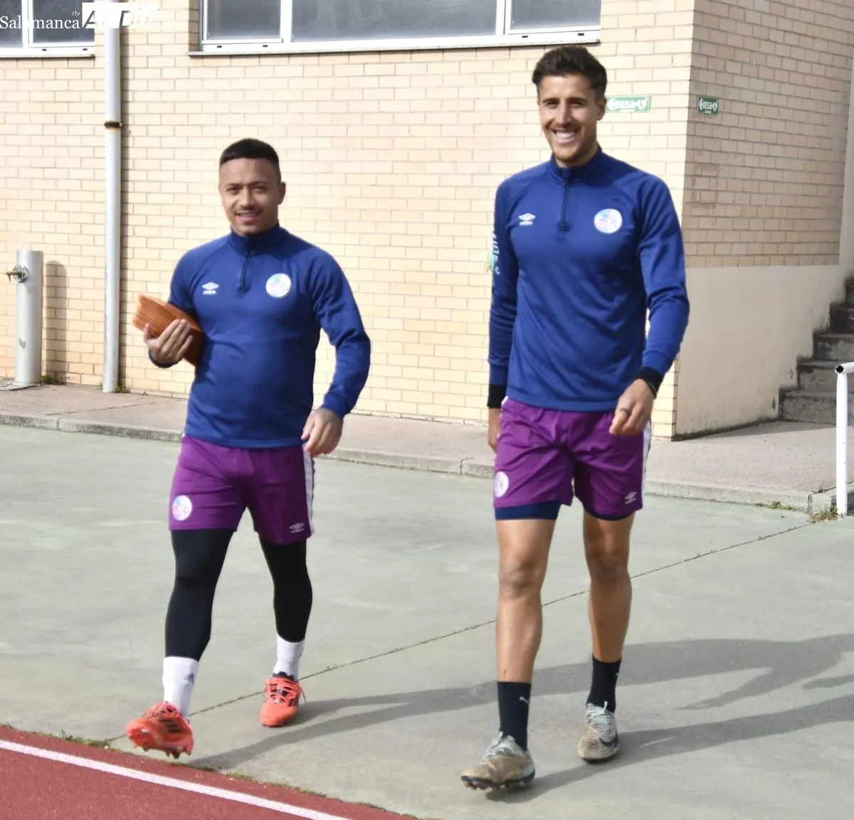 Entrenamiento del Salamanca UDS, este lunes, en las Pistas del Helmántico 