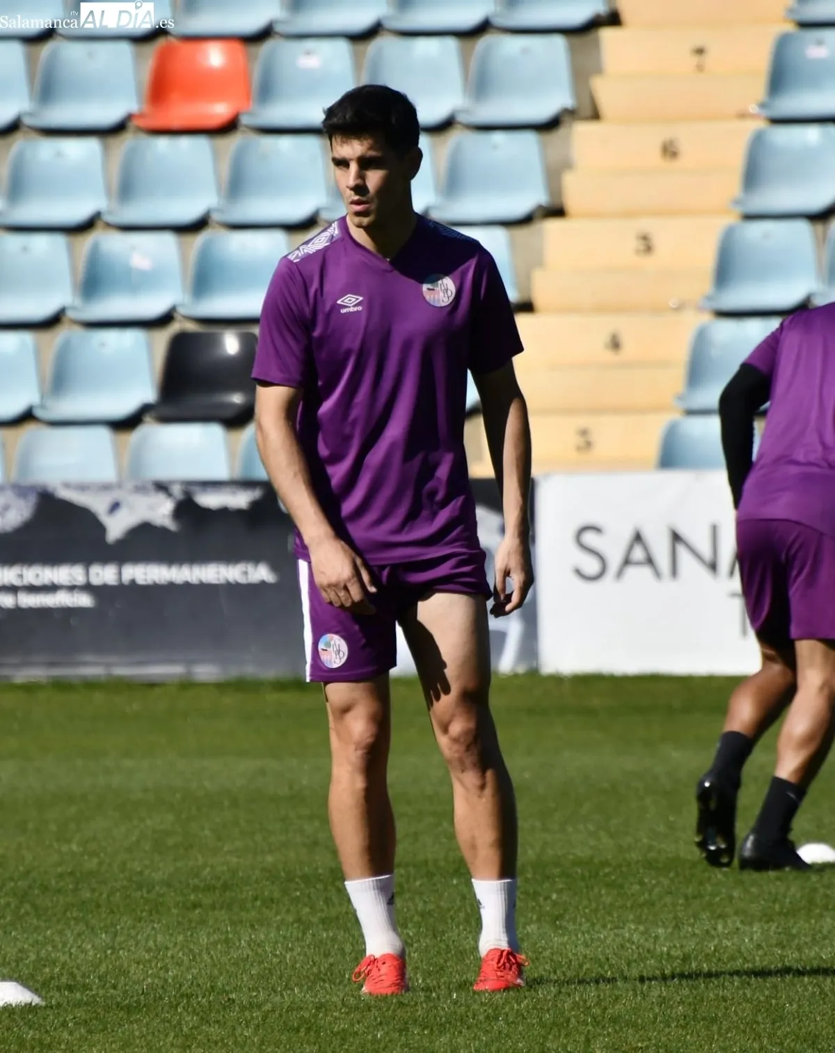Primeros minutos del entrenamiento de este martes en el Helmántico