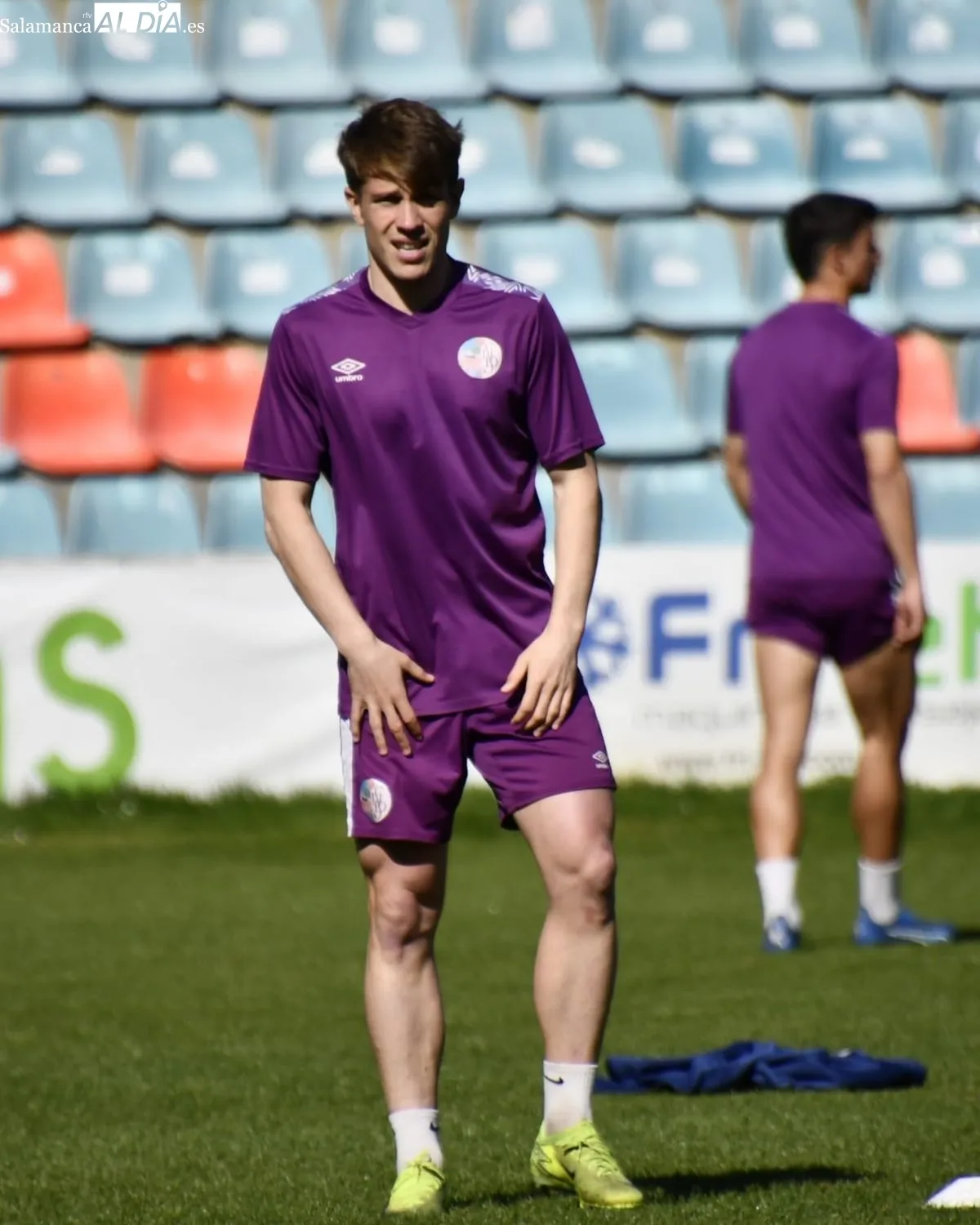 Primeros minutos del entrenamiento de este martes en el Helmántico