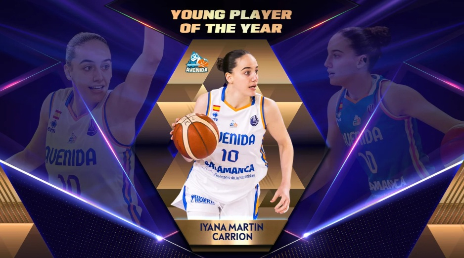 Iyana Martín, ganadora del premio a Jugadora joven de la temporada en la Euroliga con el Perfumerías Avenida