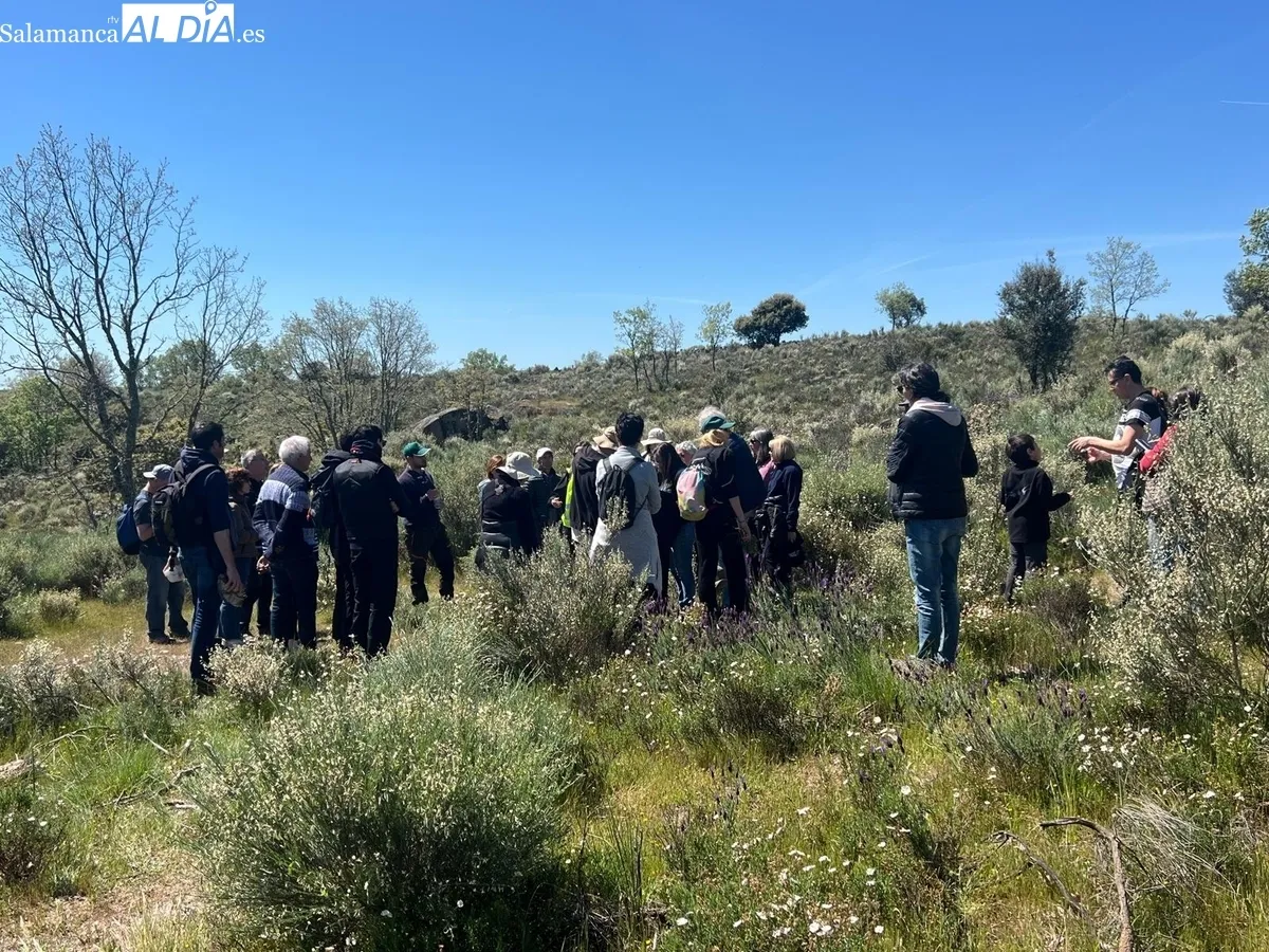 Participantes en esta segunda excursión por el patrimonio geológico de las tierras del oeste salmantino en Puentemocha