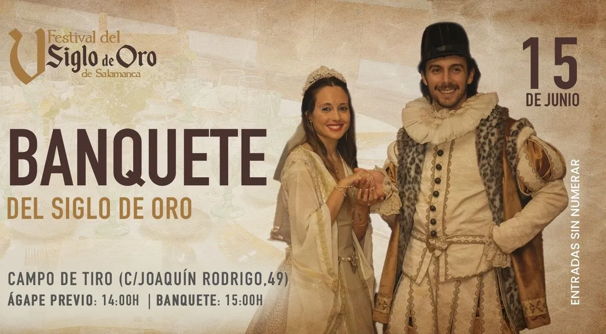 Domingo 15 de junio 15 h. Campo de Tiro . Banquete de boda de Felipe II