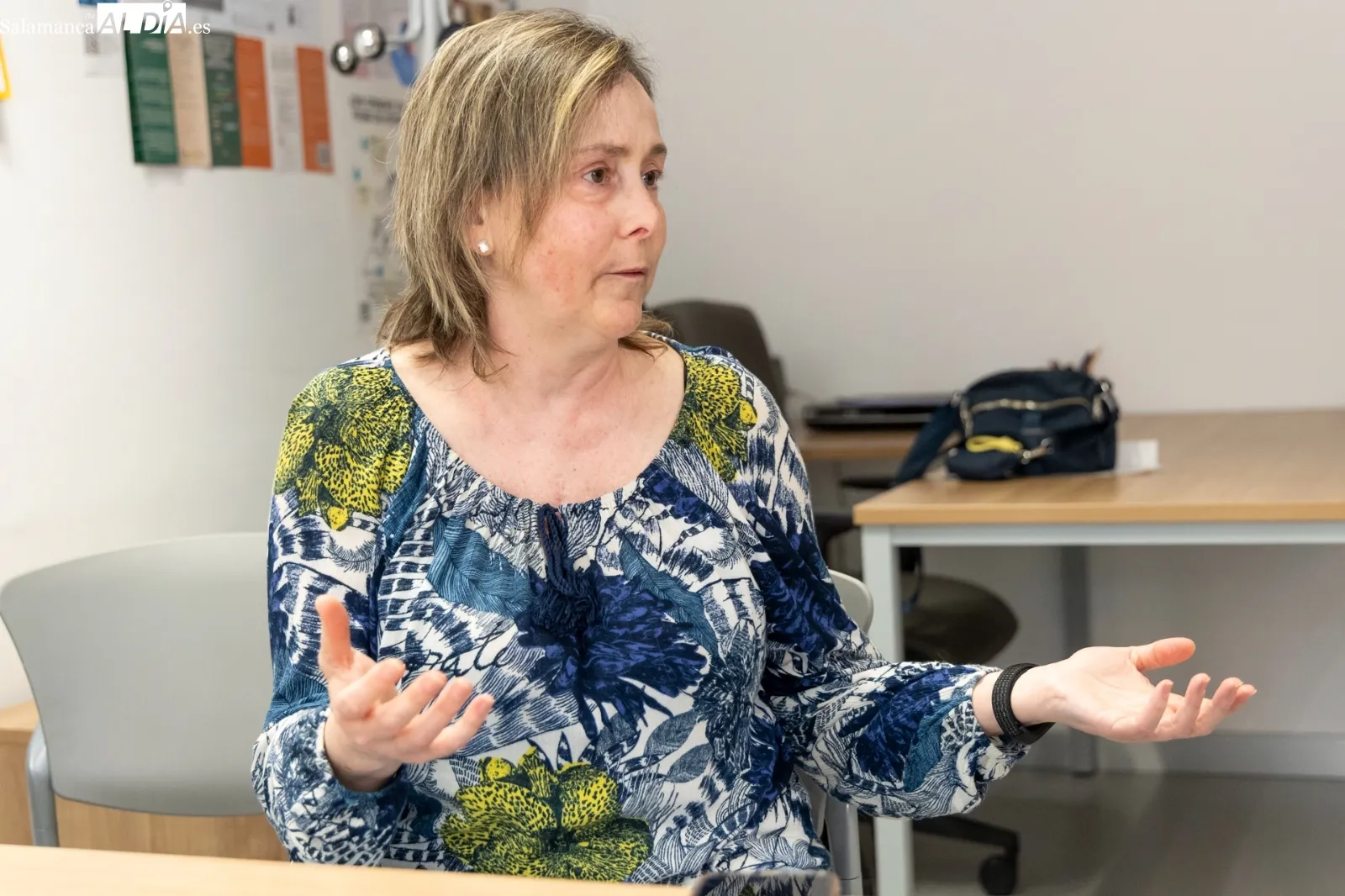 María Miñambres, una salmantina con Lupus en la sede de ASALU | FOTOS: David Sañudo 