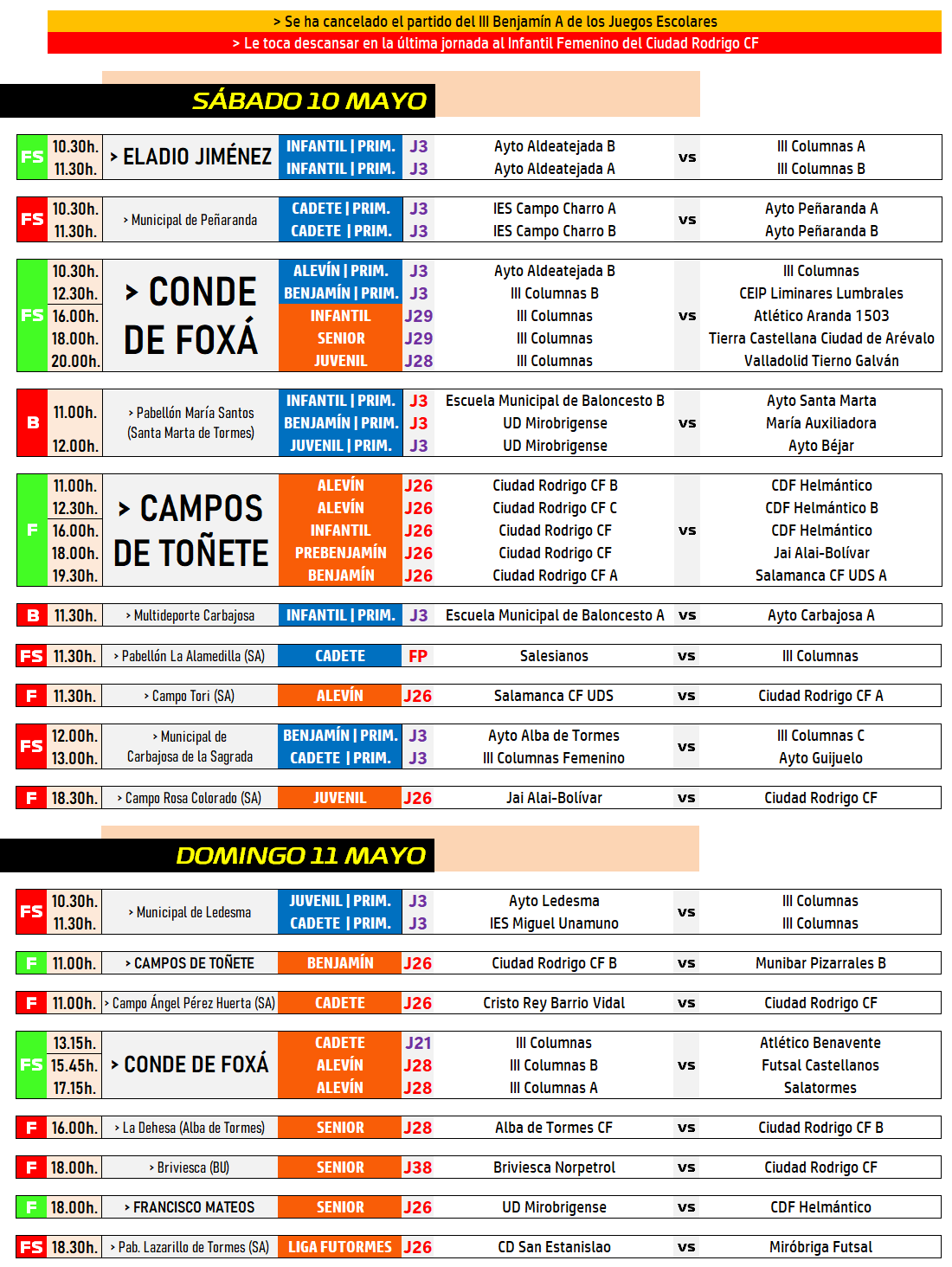 /AD [10-11 MAY] Los equipos mirobrigenses podrían lograr 3 títulos en el último gran finde del curso