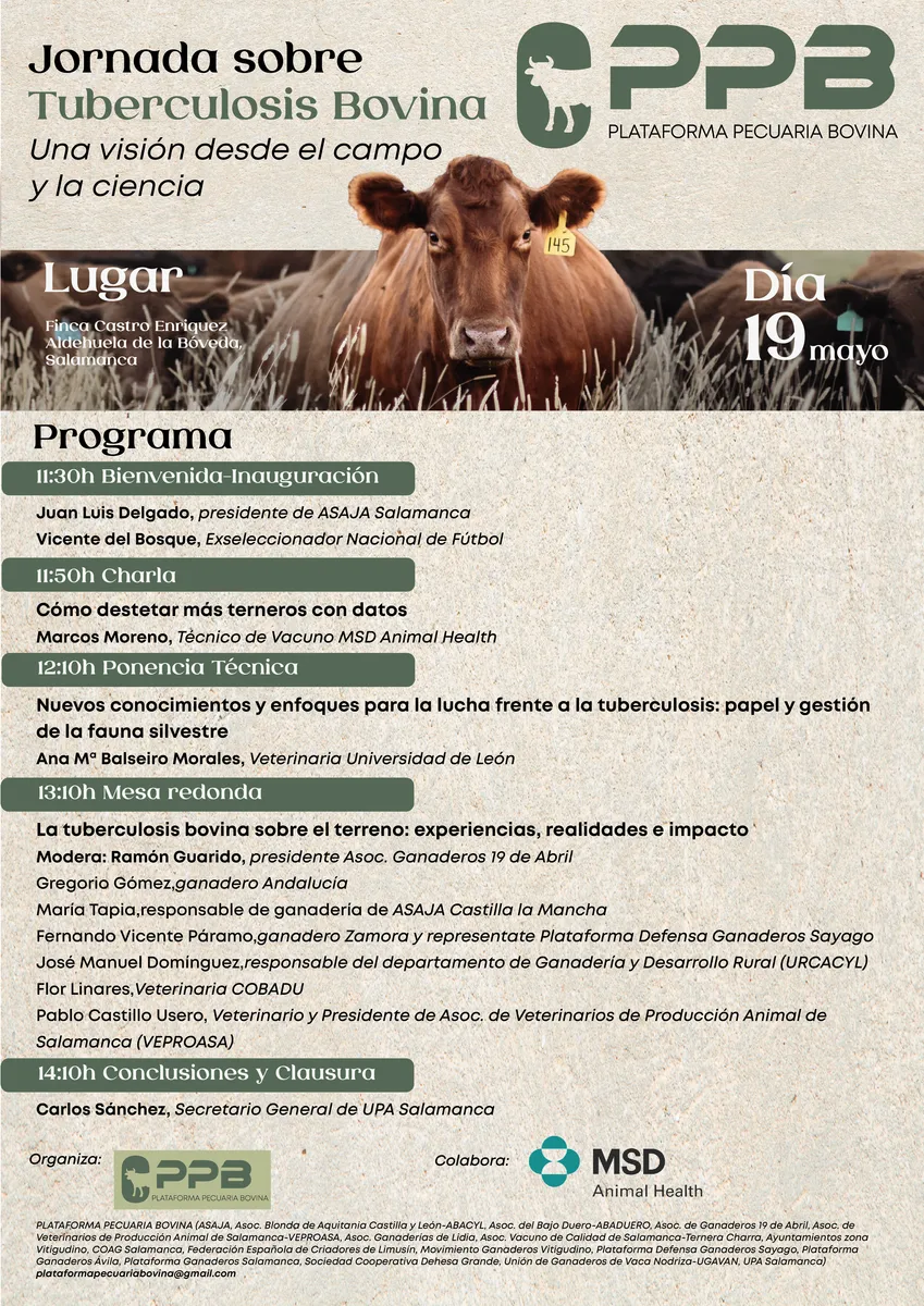 Foto 2 - La Plataforma Pecuaria Bovina organiza una Jornada sobre Tuberculosis