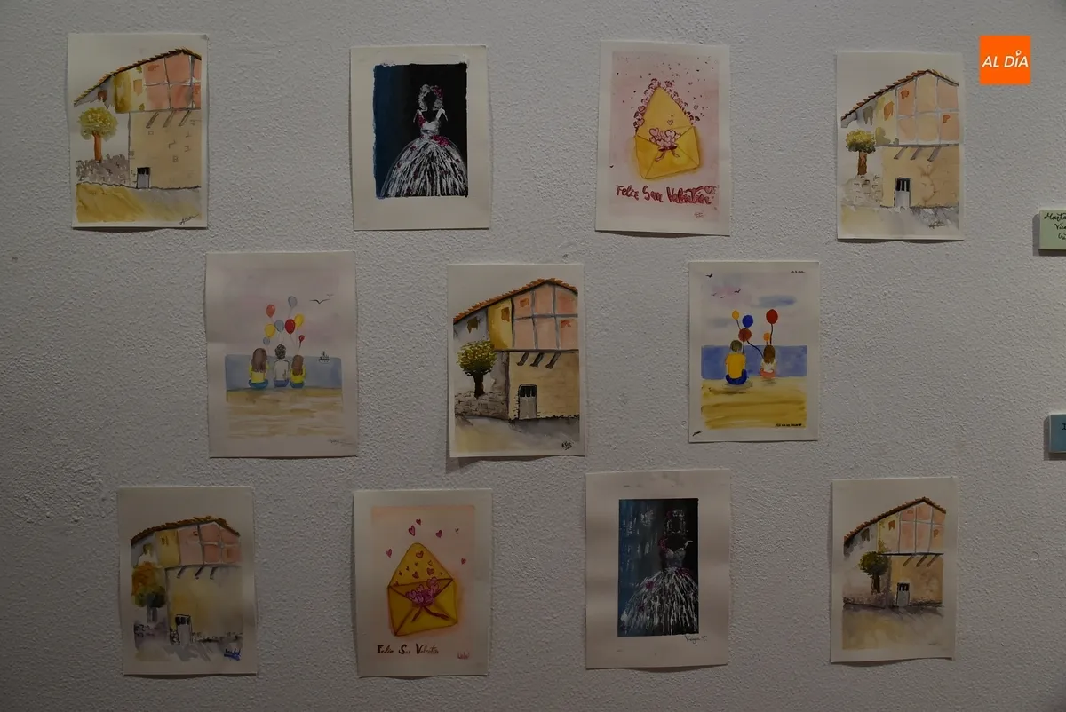 Foto 6 - Los j&oacute;venes alumnos de Pilar Rivero exponen sus creaciones pict&oacute;ricas en la Casa de la Cultura
