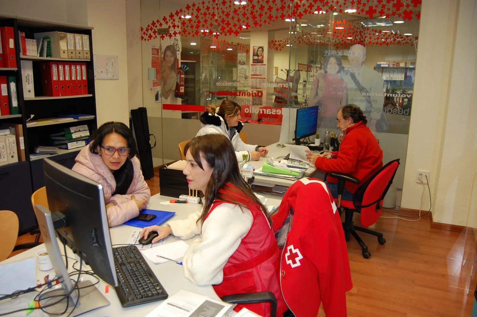 Imágenes de archivo de la formación de Cruz Roja
