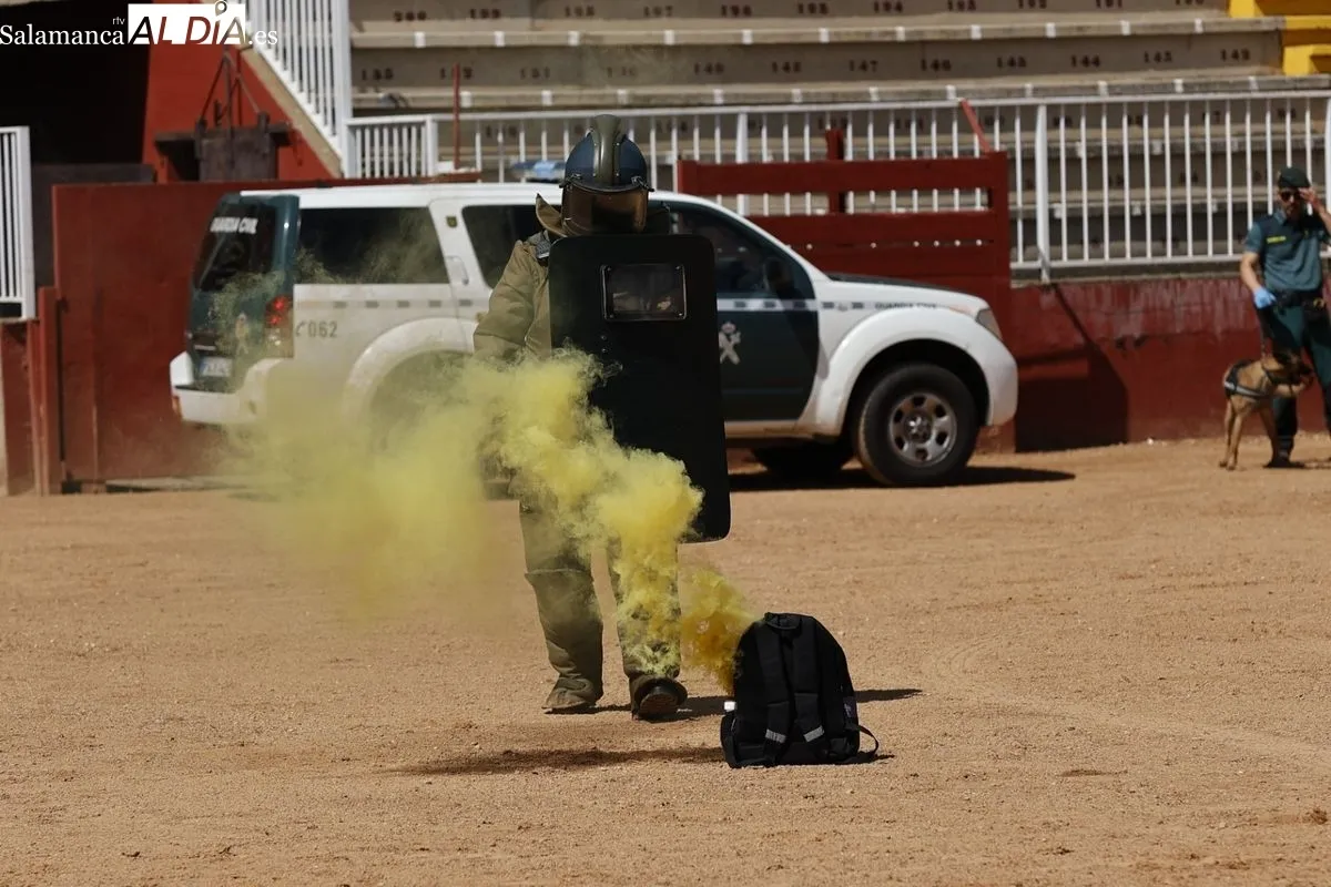 Demostración de la Guardia Civil en el Recinto Ferial de la Diputación de Salamanca ante 2.000 escolares. Foto de David Sañudo