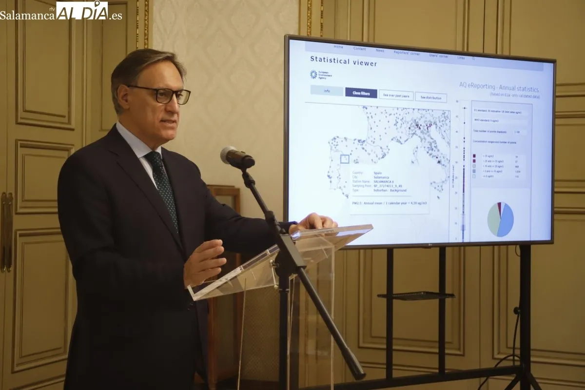 El alcalde Carlos García Carbayo presenta la naturalización de la ciudad con la plantación de más de 32.600 árboles entre octubre y diciembre de este año. Foto de Ángel Puma