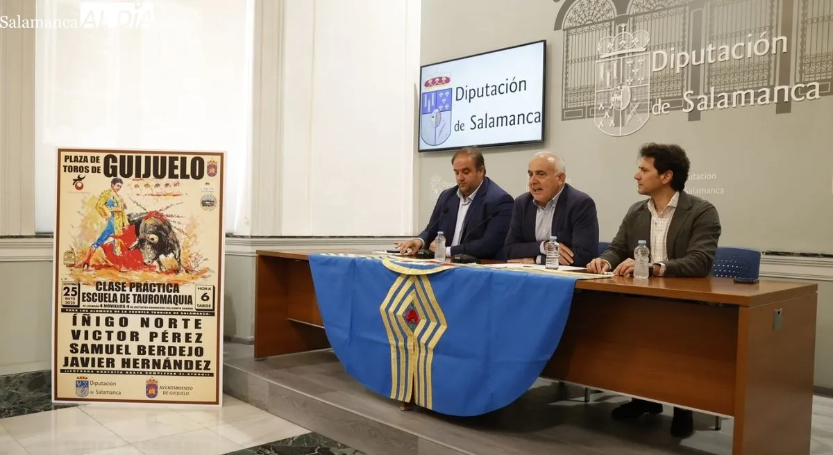 Presentación en la Diputación de la clase práctica de la Escuela de Tauromaquia de Salamanca que se hará en Guijuelo. Foto de David Sañudo