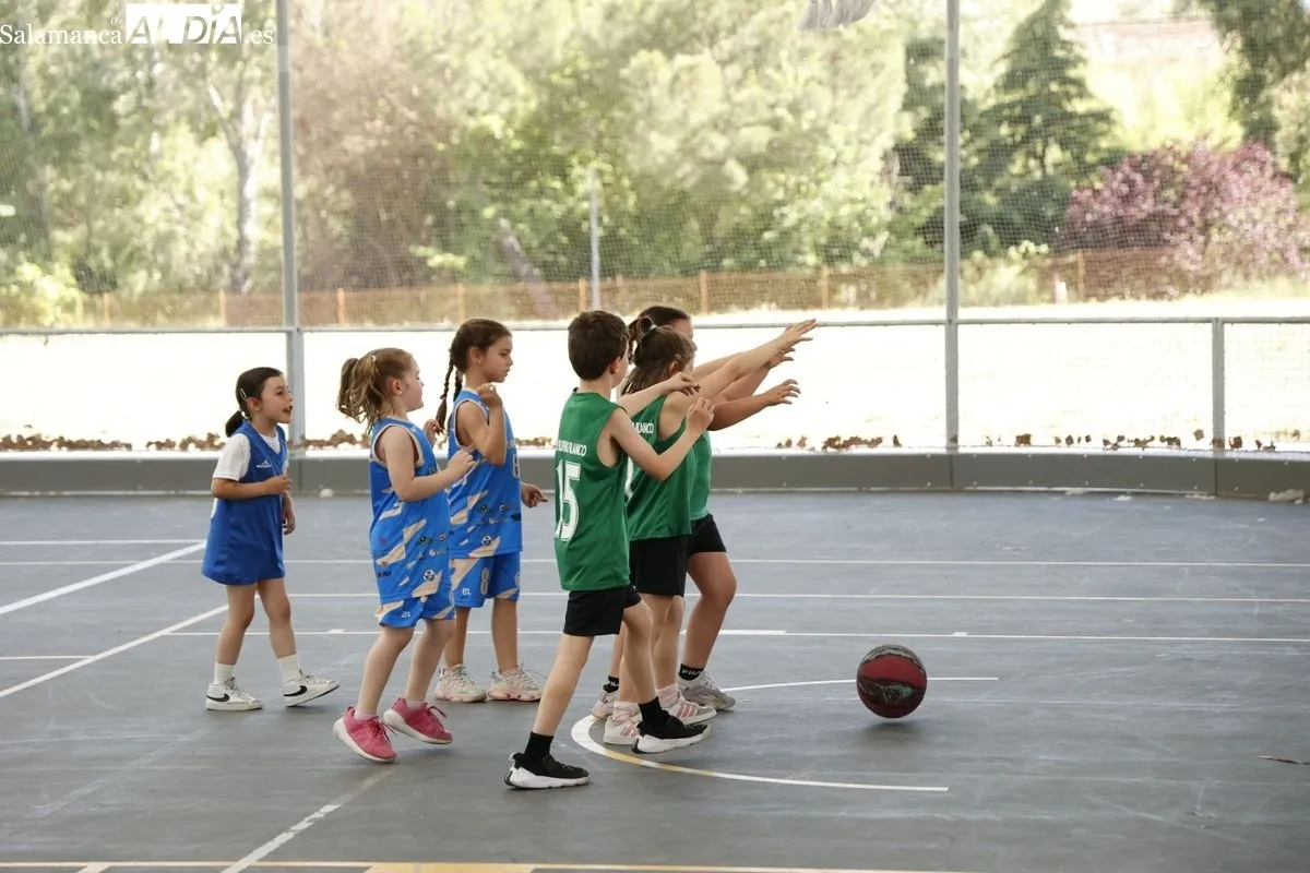 Finales prebenjamines de baloncesto y fútbol sala del Programa de Juegos Escolares en la Ciudad Deportiva Lazarillo, en Tejares. Fotos: David Sañudo