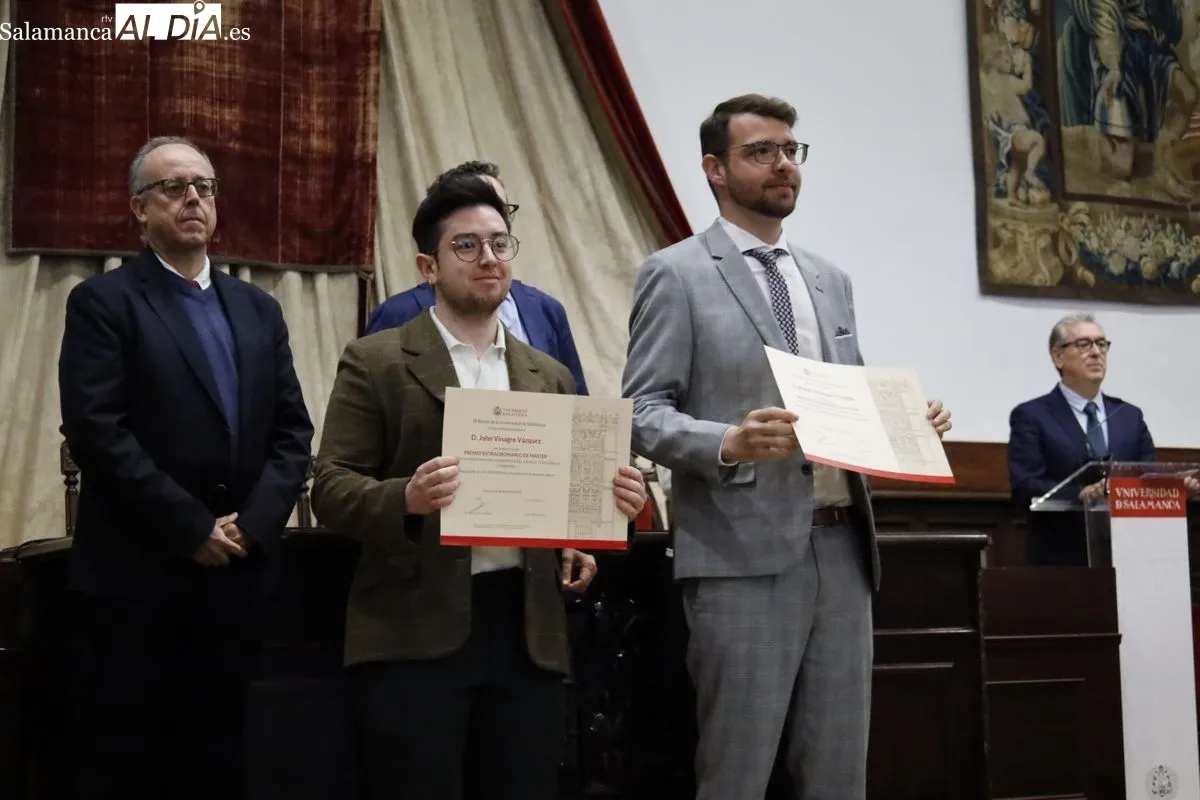 Entrega en el Paraninfo de los Premios Extraordinarios de Grado, Máster y Doctorado de la USAL. Foto de David Domínguez