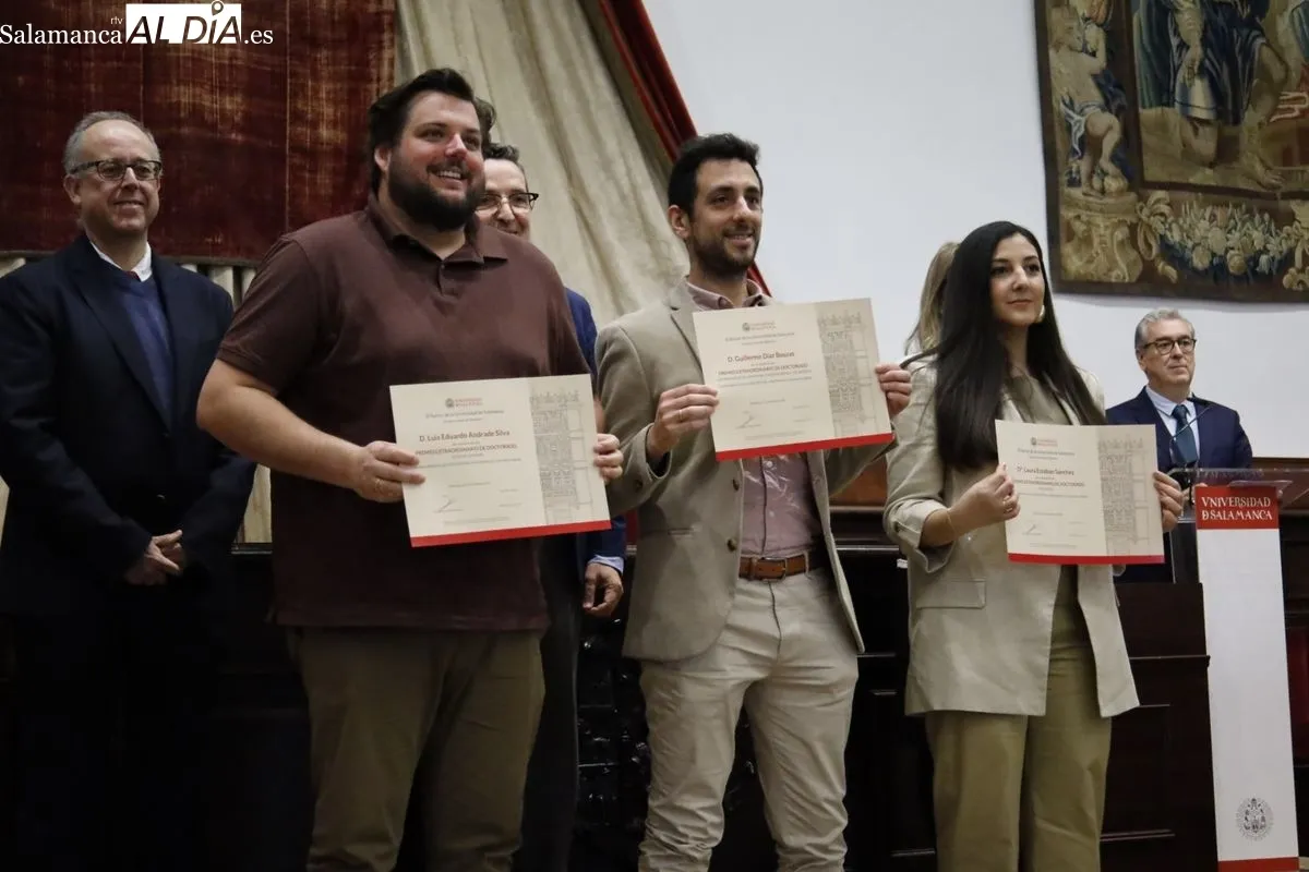 Entrega en el Paraninfo de los Premios Extraordinarios de Grado, Máster y Doctorado de la USAL. Foto de David Domínguez