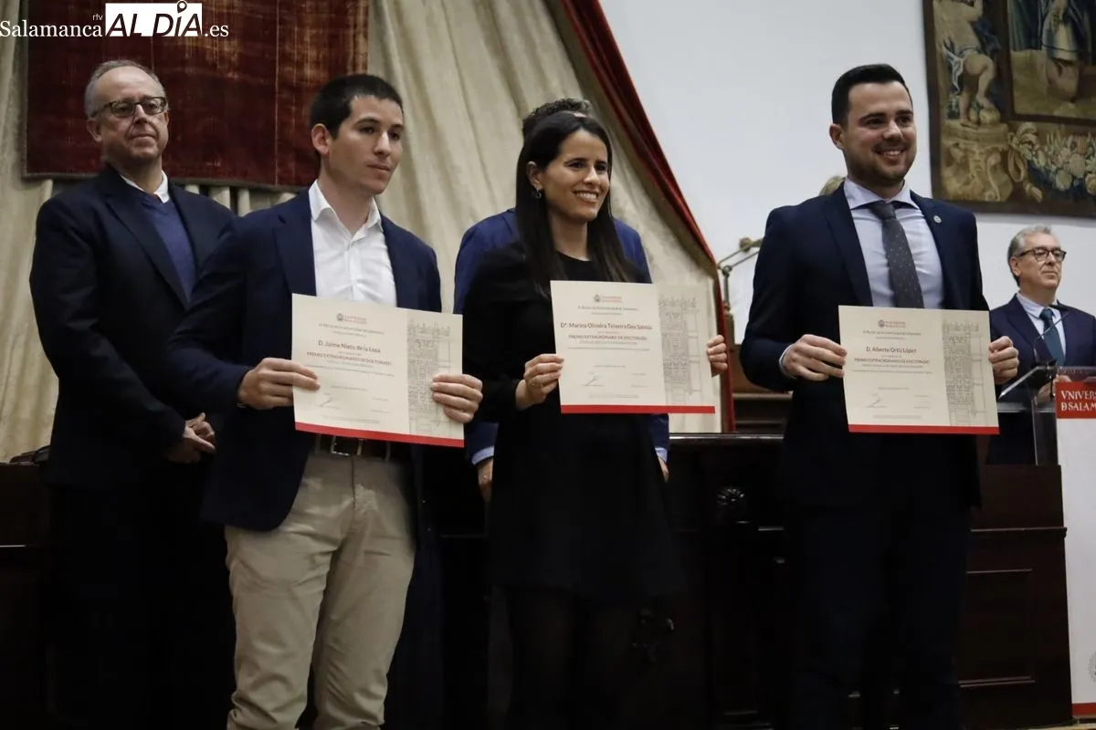 Entrega en el Paraninfo de los Premios Extraordinarios de Grado, Máster y Doctorado de la USAL. Foto de David Domínguez