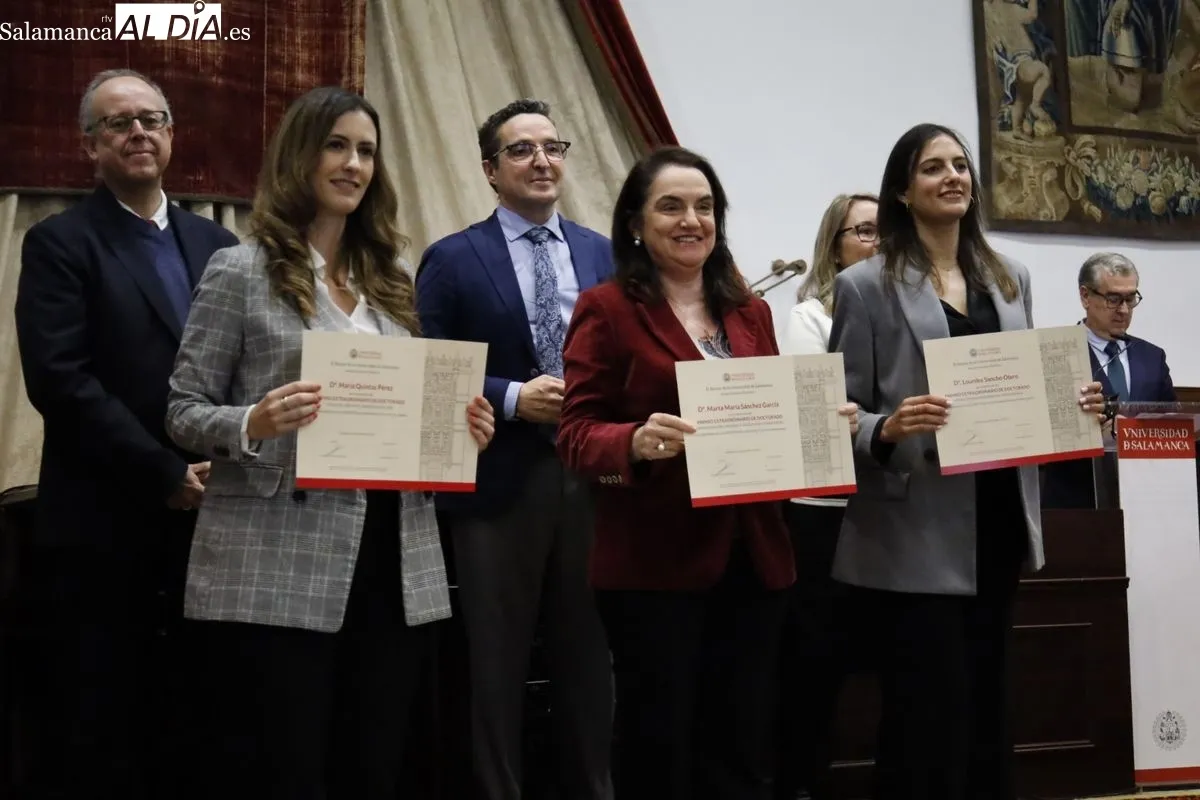 Entrega en el Paraninfo de los Premios Extraordinarios de Grado, Máster y Doctorado de la USAL. Foto de David Domínguez