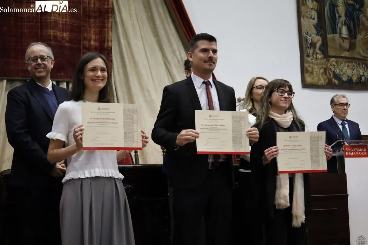Entrega en el Paraninfo de los Premios Extraordinarios de Grado, Máster y Doctorado de la USAL. Foto de David Domínguez