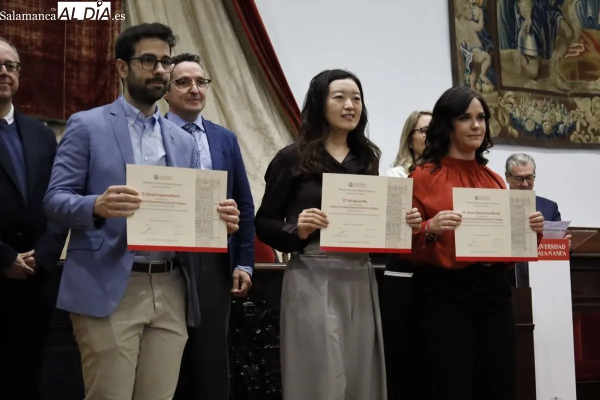 Entrega en el Paraninfo de los Premios Extraordinarios de Grado, Máster y Doctorado de la USAL. Foto de David Domínguez