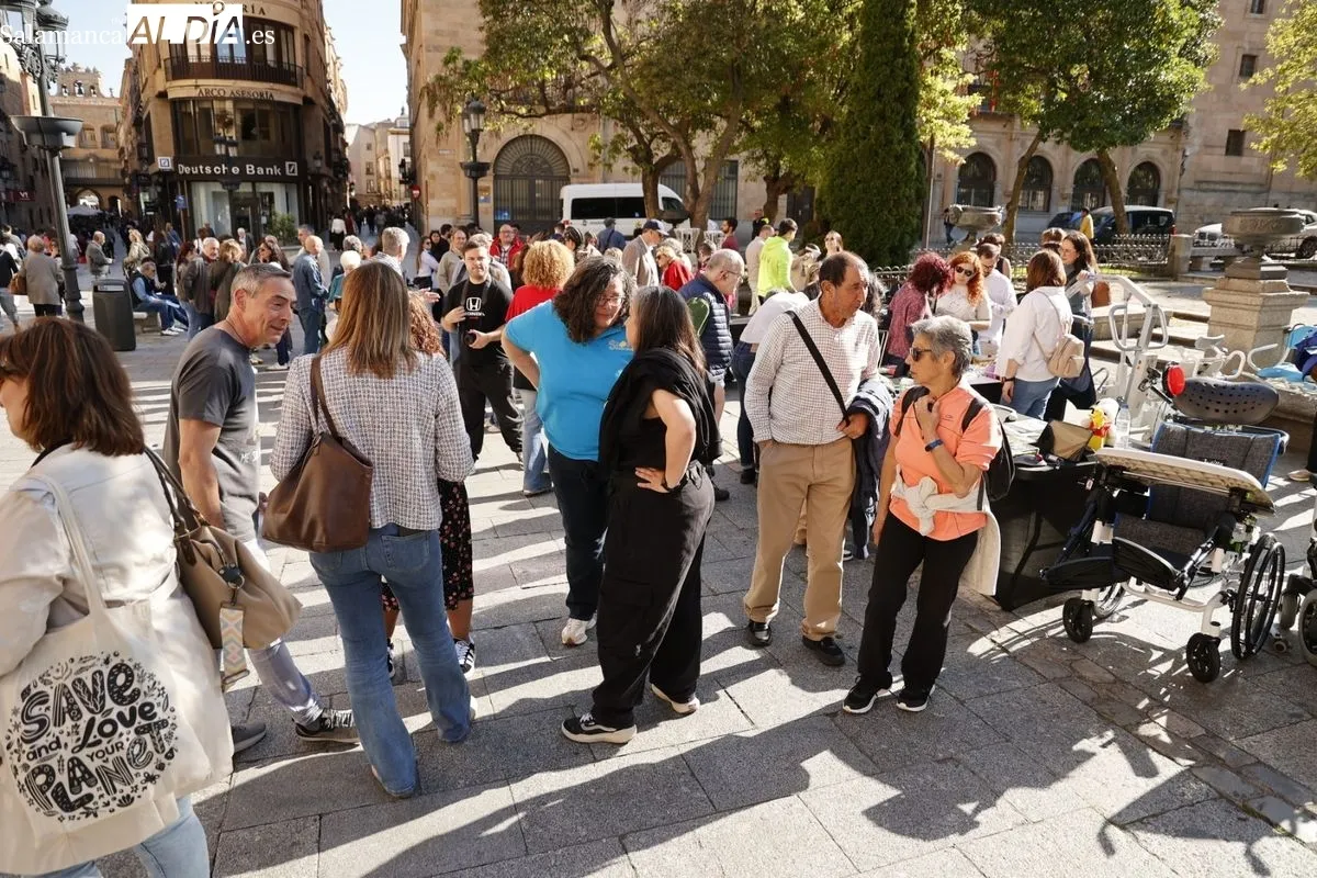 Iniciativa 'Destino: Salamanca Accesible' celebrada en la plaza de Los Bandos. Fotos: David Sañudo