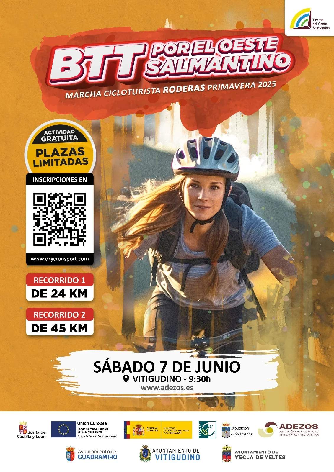 Foto 2 - Adezos invita a pedalear por el oeste salmantino con la marcha BTT &lsquo;Roderas Primavera 2025&rsquo;