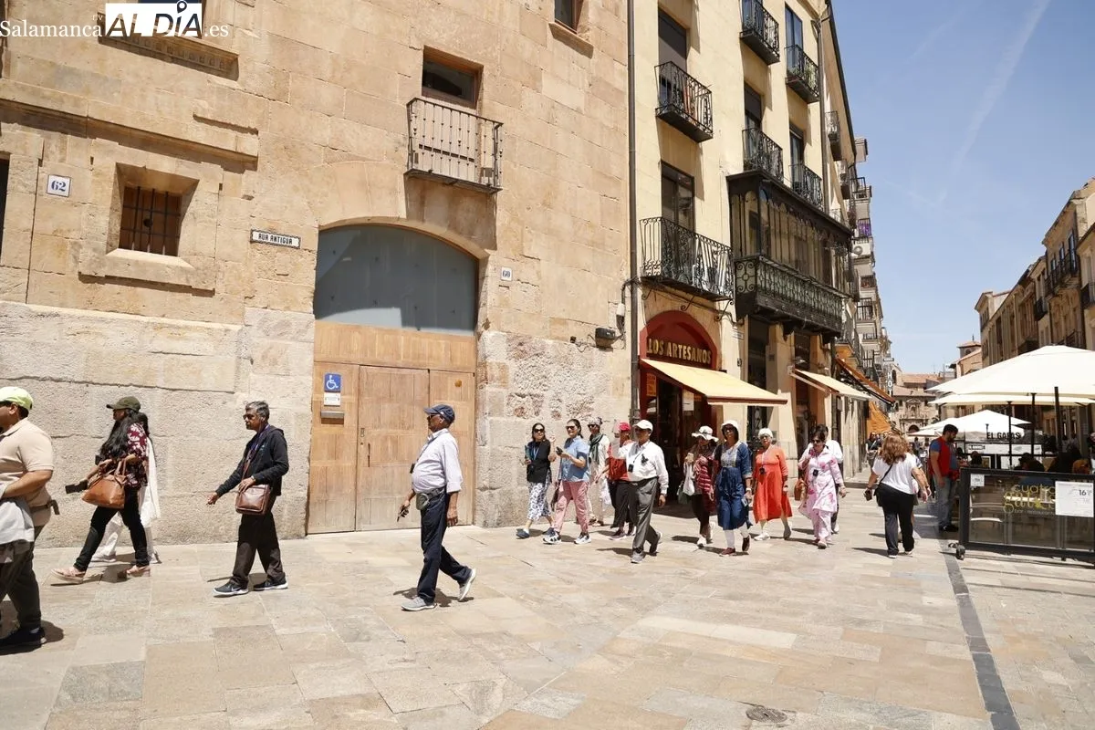 Imágenes del centro de Salamanca este domingo. Fotos: David Dañudo