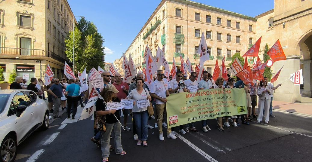 Convenio jardinería Salamanca: 267 afectados en protesta