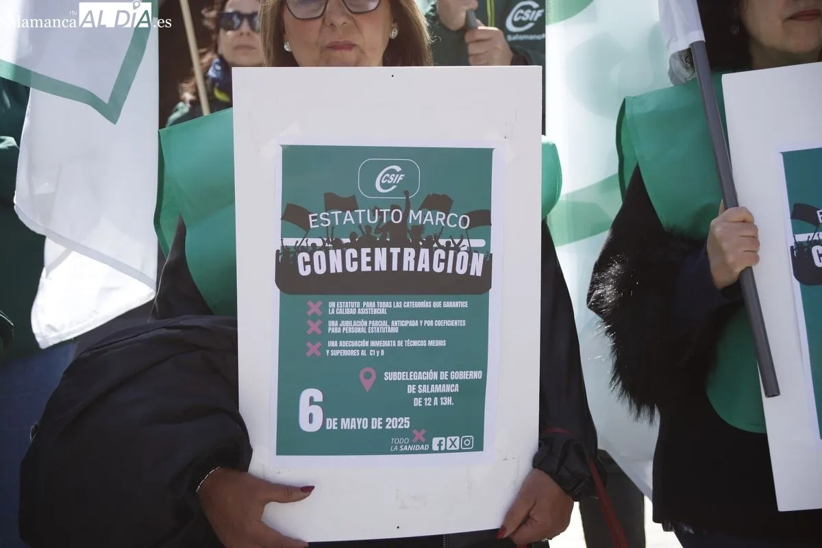 CSIF intensifica sus protestas contra Mónica García por el estancamiento del Estatuto Marco de Sanidad. Foto de Ángel Puma