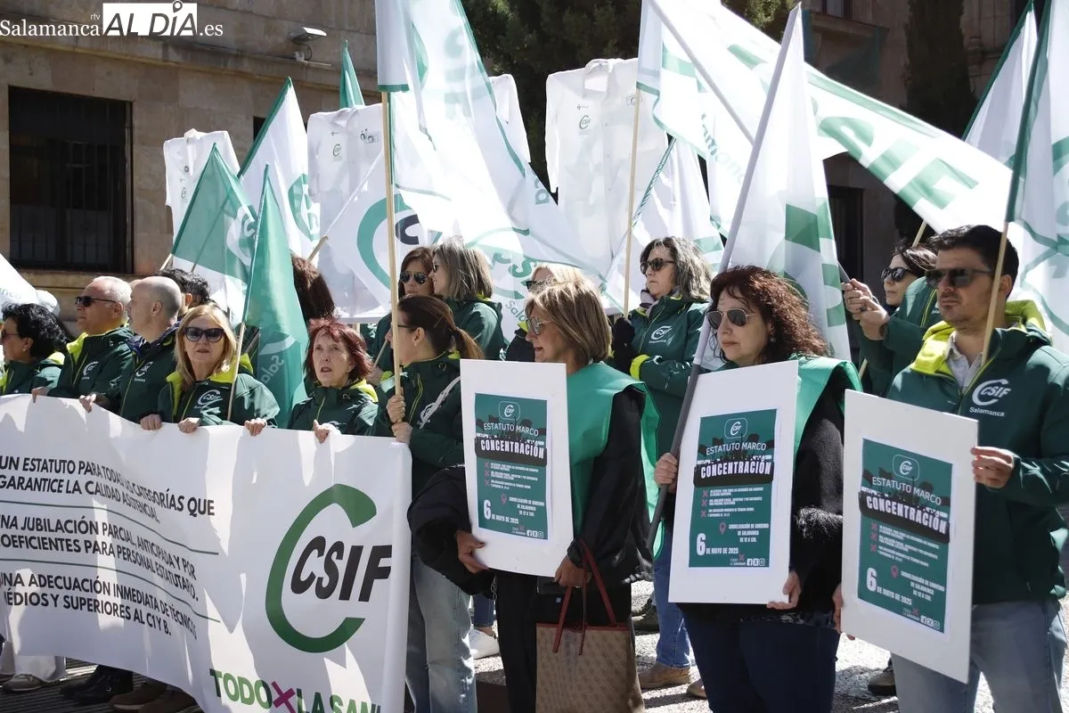 CSIF intensifica sus protestas contra Mónica García por el estancamiento del Estatuto Marco de Sanidad. Foto de Ángel Puma